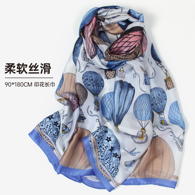 13323571.【云南新疆旅游穿搭】丝巾女春秋围巾印花遮阳长巾披肩礼盒送朋友