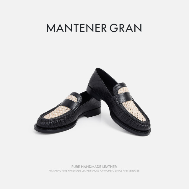 12945057.MG.乐福鞋Mantener Gran羊皮乐福鞋女真皮软底英伦风小皮鞋