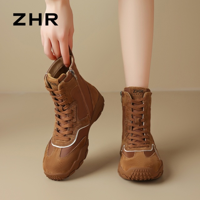 12971415.【ZHR则则】休闲鞋圆头侧拉链平底女鞋[猪巴戈+雨伞布]