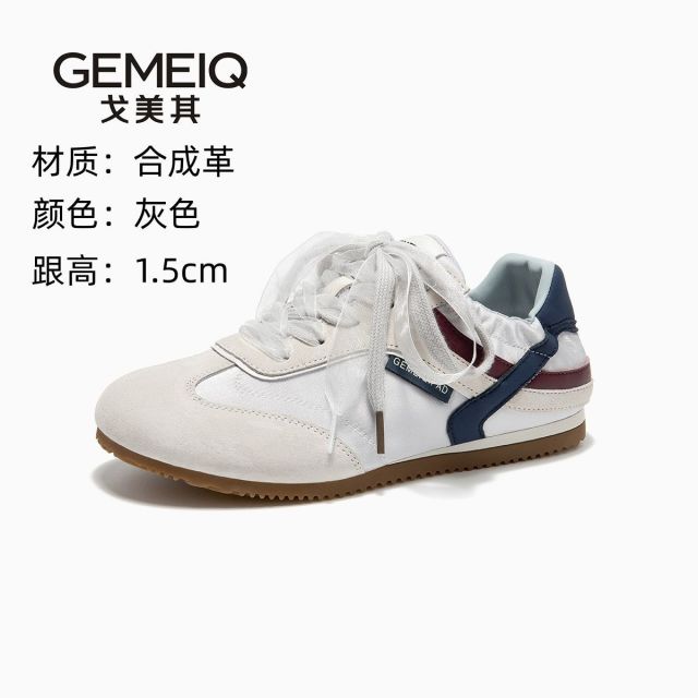 12985524.戈美其蝴蝶结德训鞋女新款夏秋百搭软底休闲校园运动阿甘鞋