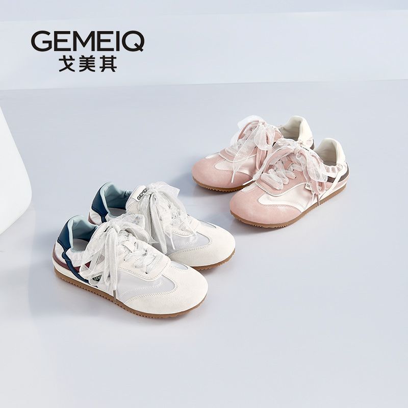 12985524.戈美其蝴蝶结德训鞋女新款夏秋百搭软底休闲校园运动阿甘鞋