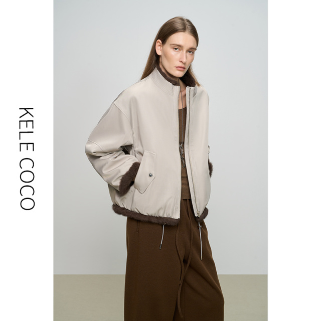 13732458.kele coco【双面穿轻派克】真兔毛派克服休闲夹克皮草