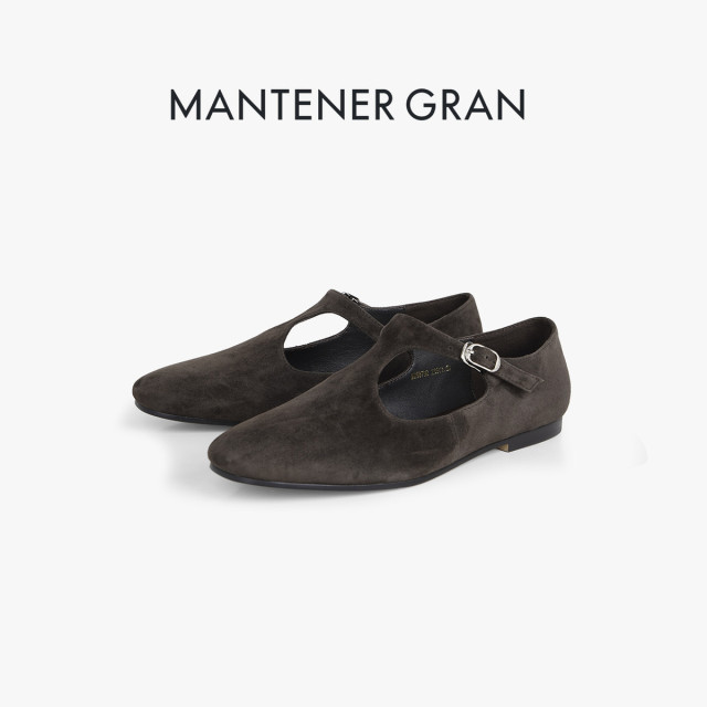 12994806.MG.单鞋Mantener Gran【羊反】春秋季T字带平底鞋乐福鞋玛丽珍鞋通勤鞋真皮女单鞋