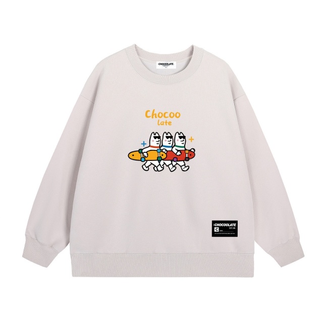 13707543.i.t CHOCOOLATE趣味搞怪卡通LOGO印花圆领卫衣