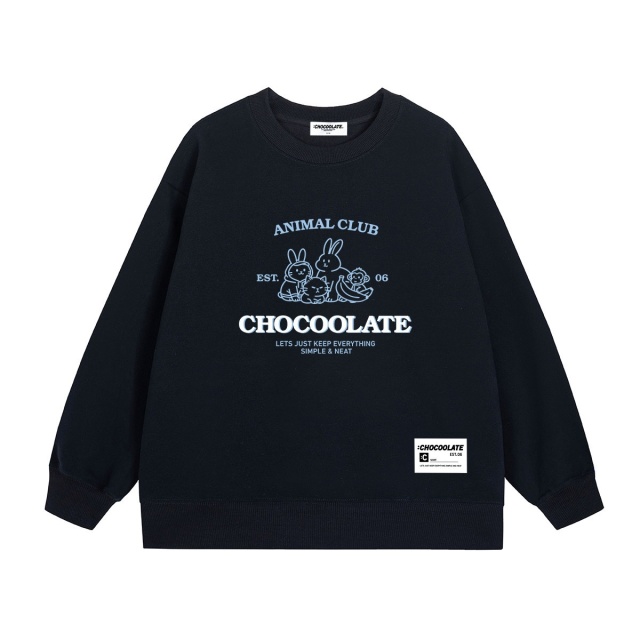 13707552.i.t CHOCOOLATE秋季LOGO圆领套头宽松卫衣情侣