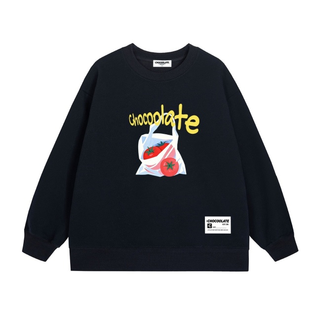 13707510.i.t CHOCOOLATE撞色西红柿LOGO圆领卫衣情侣装