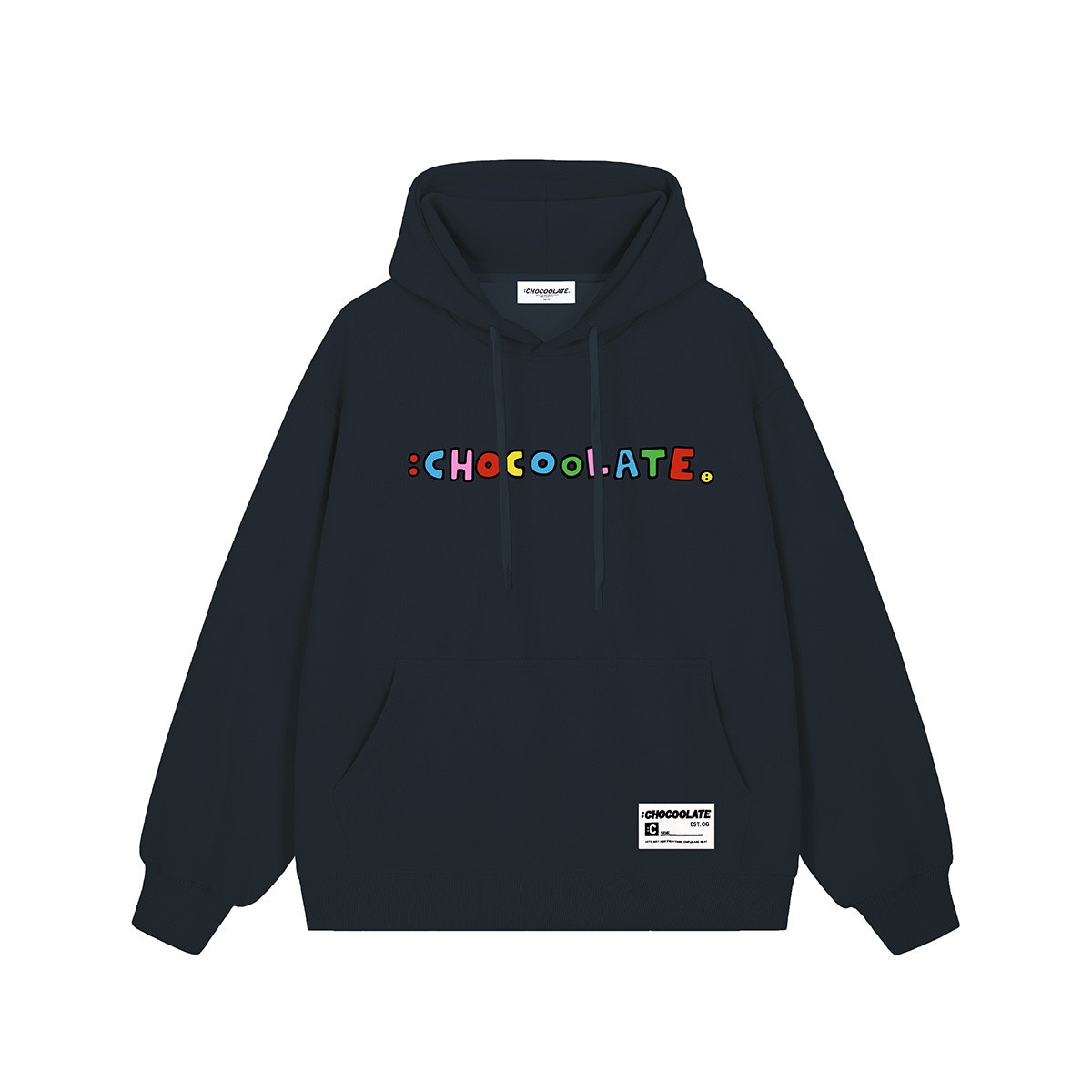13707390.i.t CHOCOOLATE时尚简约彩色字母印花连帽套头卫衣