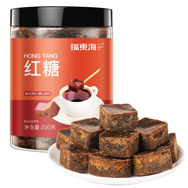 12997007.【福东海2罐装】甄选一级广西甘蔗古法红糖250克/罐