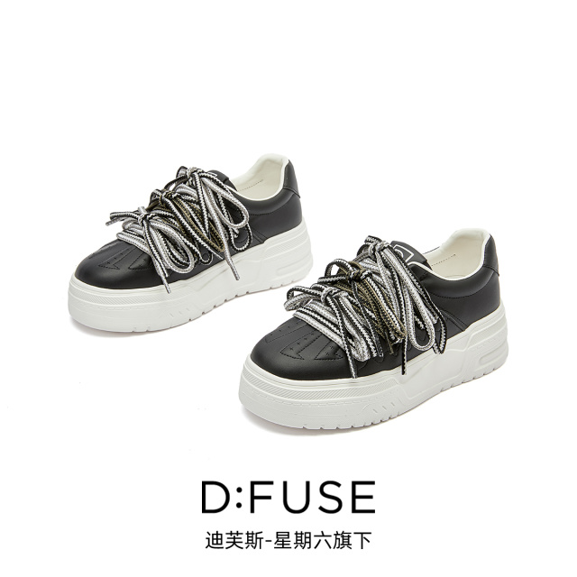 12996019.【墨斯本&D:Fuse/迪芙斯联名款】新款潮流彩色系带板鞋时尚百搭休闲女款运动鞋DFD111207I