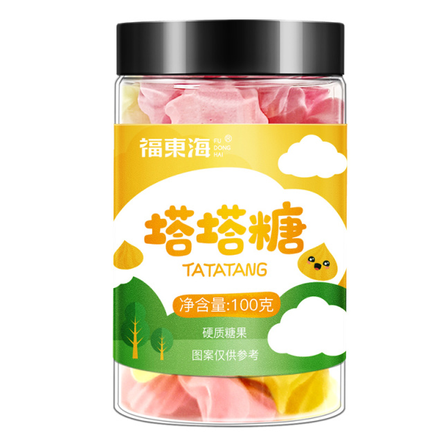 12996992.【福东海2瓶装】塔塔糖 宝塔糖含山楂鸡内金陈皮 100克/瓶