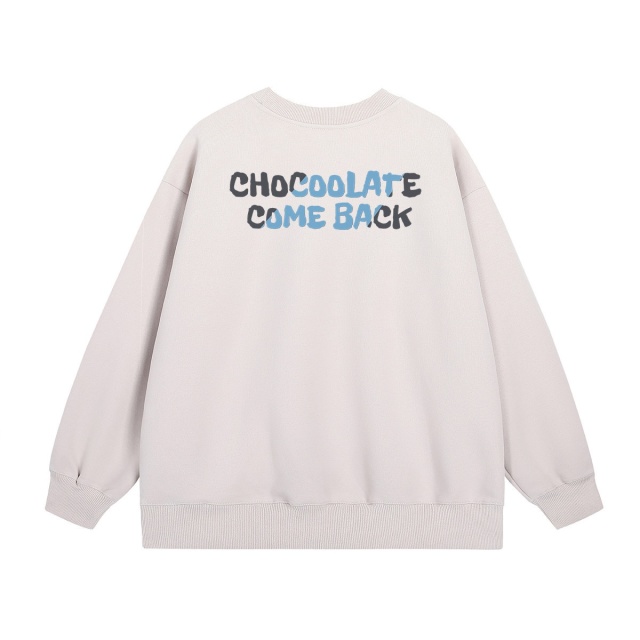 13707948.i.t CHOCOOLATE撞色LOGO文艺圆领套头卫衣情侣