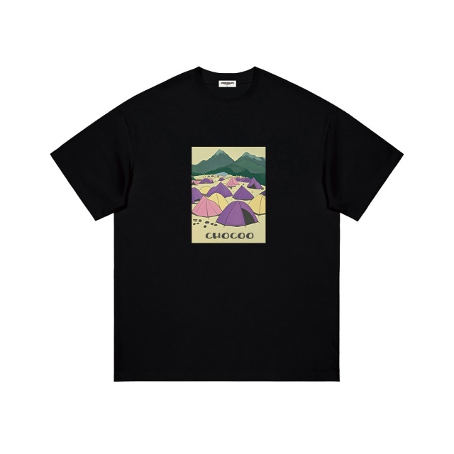 13708977.i.t CHOCOOLATE休闲宽松全棉情侣短袖亲肤男式T恤