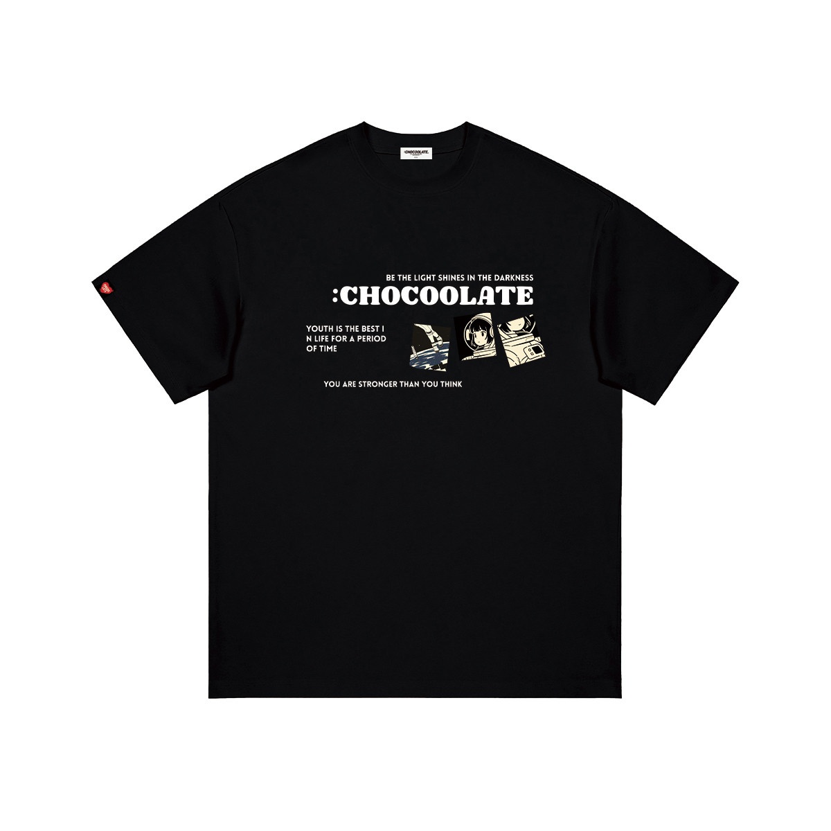 13708997.itCHOCOOLATE航天员卡通印花LOGO全棉T恤短袖男