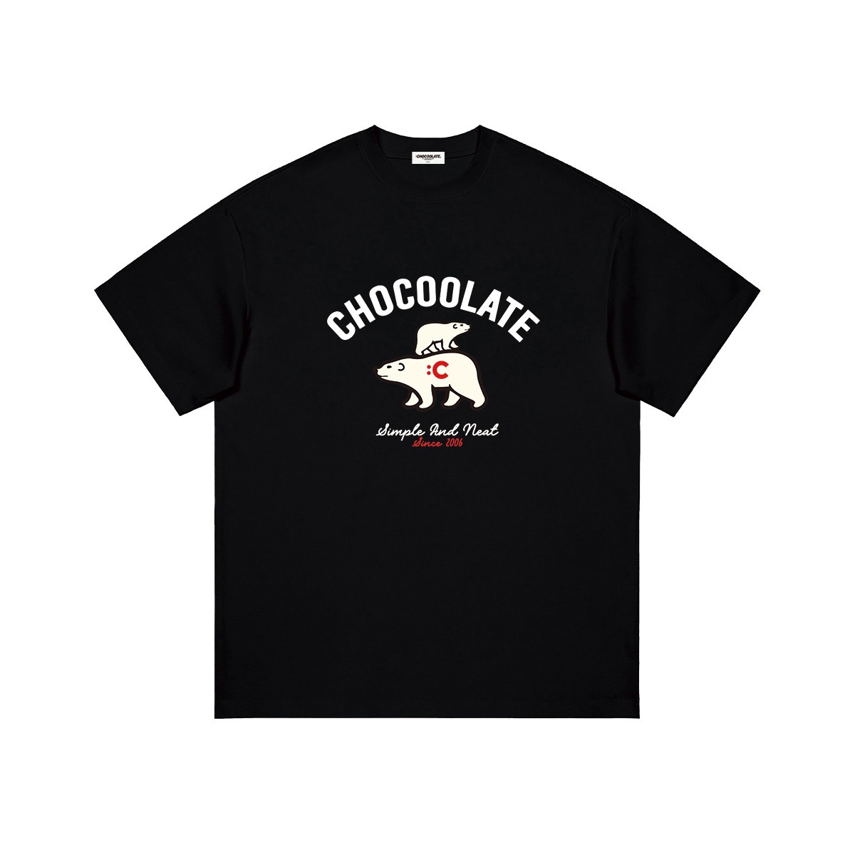 13708832.i.t CHOCOOLATE情侣卡通小熊LOGO短袖全棉T恤