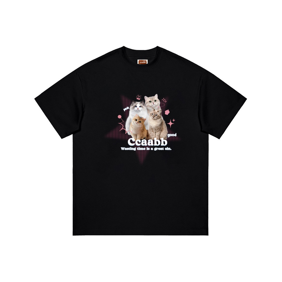 13708803.i.t ccaabb夏季甜酷猫咪【萌宠乐园】烫画短袖T恤时尚