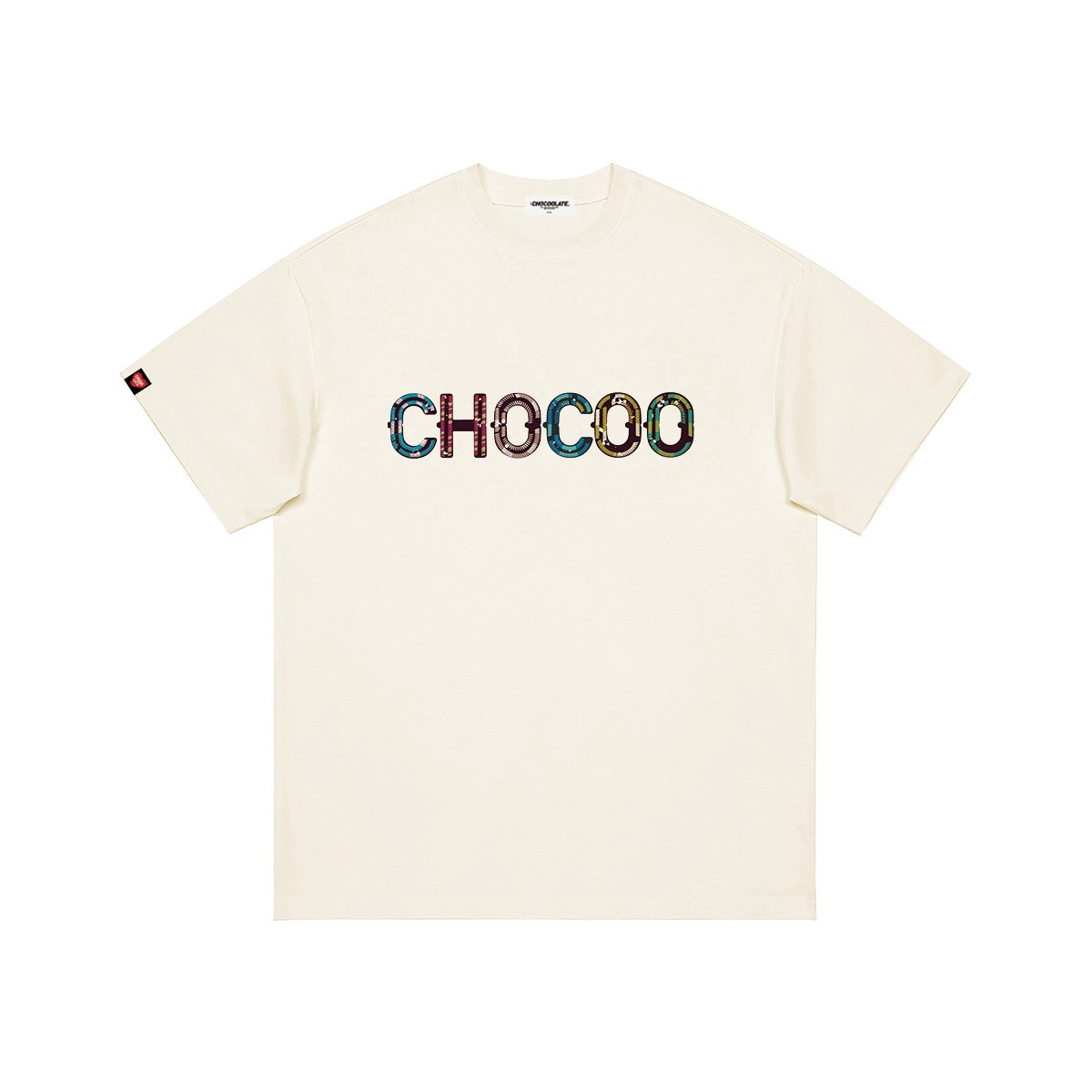 13709569.i.t CHOCOOLATE夏季撞色字母印花宽松全棉T恤短袖