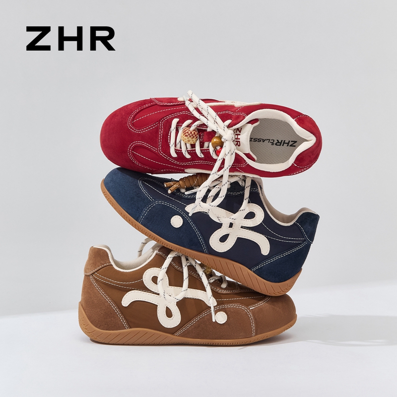 13007889.【ZHR则则】内增高阿甘鞋圆头系带平底女鞋[雨伞布+猪巴戈+PU]