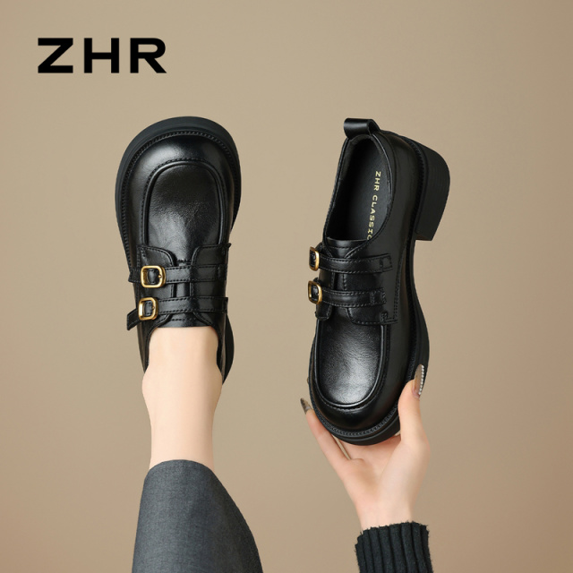 13007986.【ZHR则则】深口单鞋圆头套脚厚底女鞋[超纤]
