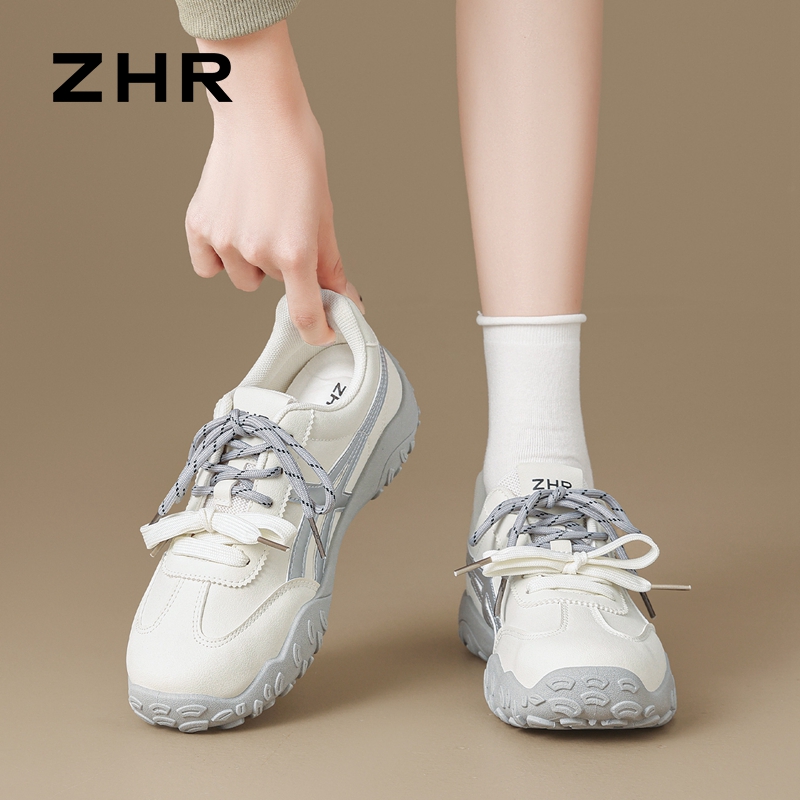 13007951.【ZHR则则】阿甘鞋圆头系带平底女鞋[PU]