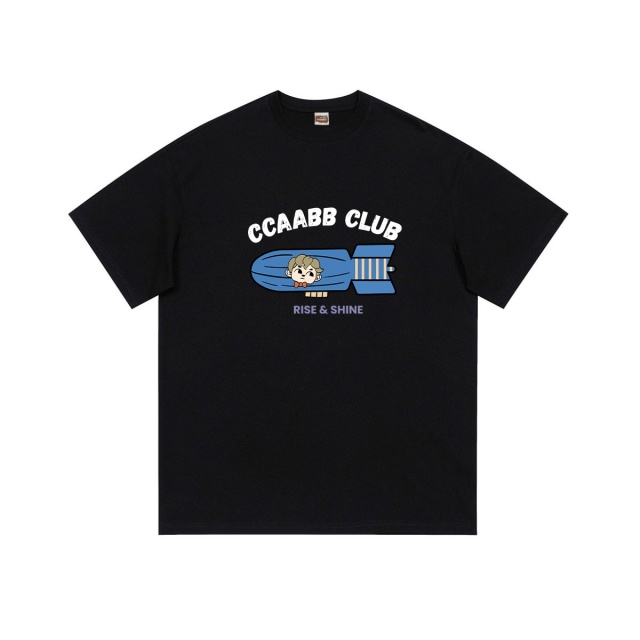 13709916.i.t ccaabb宽松舒适亲肤LOGO纯棉情侣男女短袖T恤