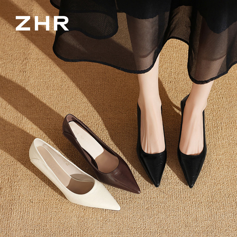 13008007.【ZHR则则】高跟鞋尖头套脚细跟女鞋[PU]