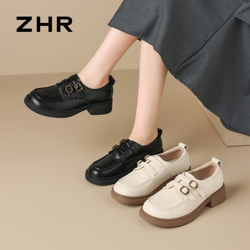 13007986.【ZHR则则】深口单鞋圆头套脚厚底女鞋[超纤]