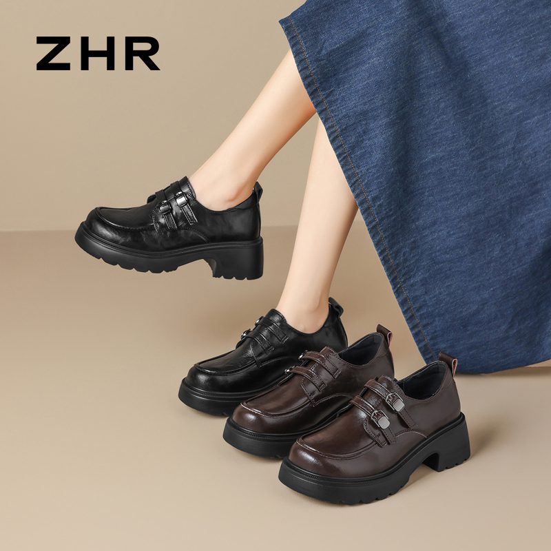 13007973.【ZHR则则】深口单鞋圆头套脚厚底女鞋[超纤]