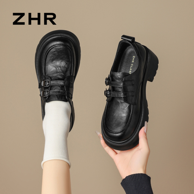 13007973.【ZHR则则】深口单鞋圆头套脚厚底女鞋[超纤]