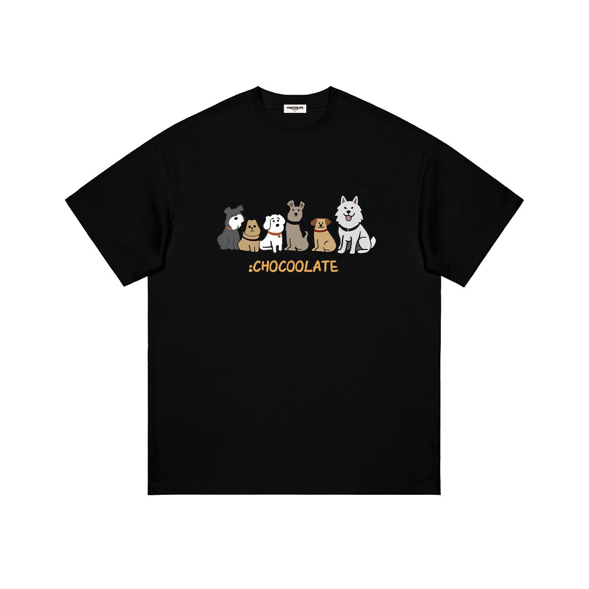 13709961.i.t CHOCOOLATE卡通小狗LOGO印花全棉短袖T恤男女情侣