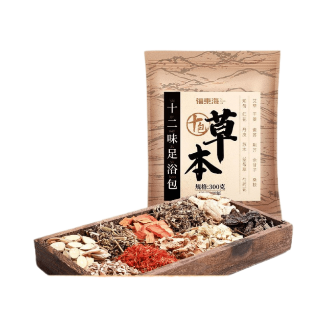 13023476.【福东海2件装】十二味足浴泡 艾草红花益母草老姜 300克/袋