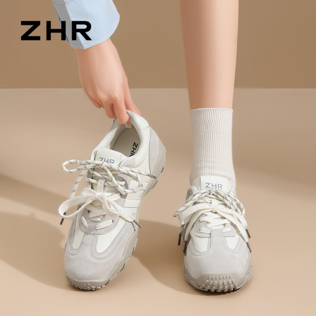 13033600.【ZHR则则】阿甘鞋圆头系带平底女鞋[猪巴戈+雨伞布+PU]