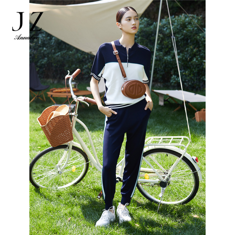 13094557.JZ玖姿商场同款针织束脚裤女装夏季新款小个子裤子JWCX11013