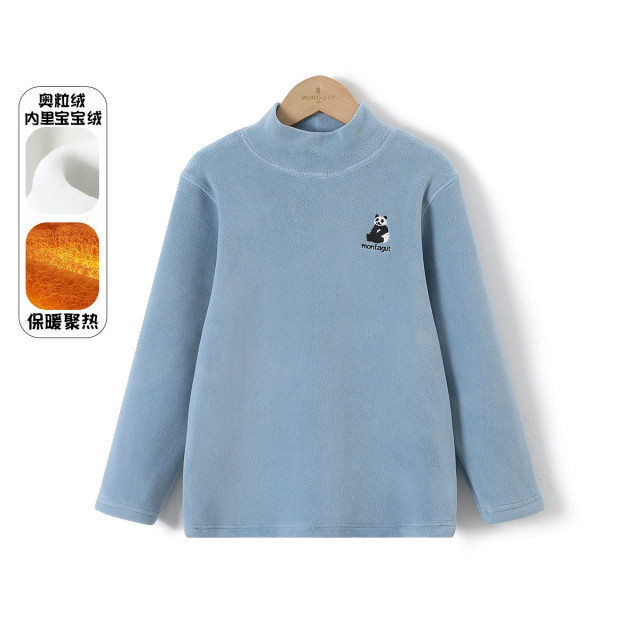 13112562.【校服神器】男女童半高领打底衫春秋新款儿童内搭洋气套头衫