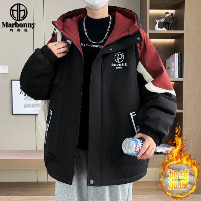 13120898.冬季男士青少年夹克加绒加厚百搭棉衣外套
