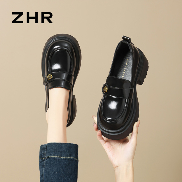 13122634.【ZHR则则】乐福鞋圆头套脚厚底女鞋[超纤]