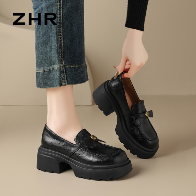 13122604.【ZHR则则】乐福鞋圆头套脚厚底女鞋[超纤]