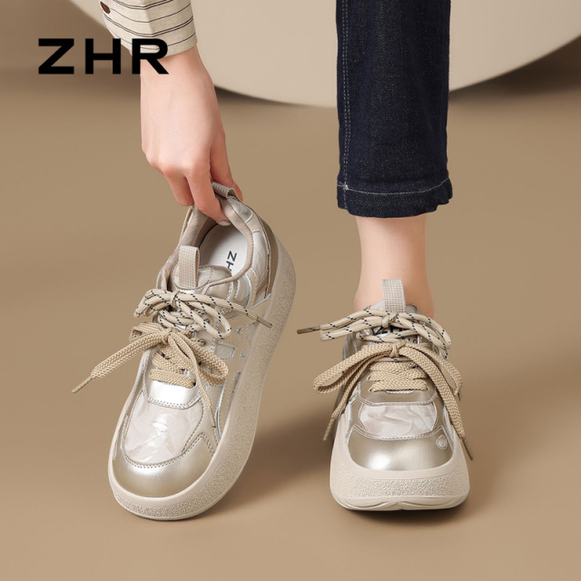 13122599.【ZHR则则】德训鞋圆头系带平底女鞋[超纤]