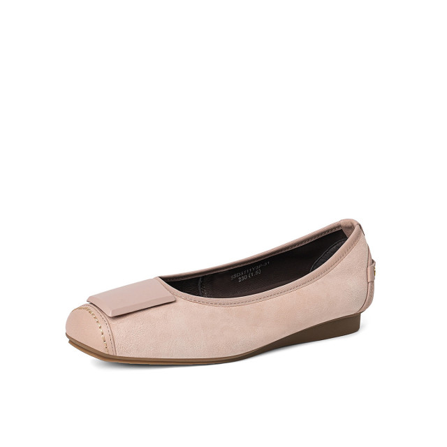 13130780.软底妈妈鞋圆头平底浅口女单鞋通勤久站不累脚百搭舒适工作鞋