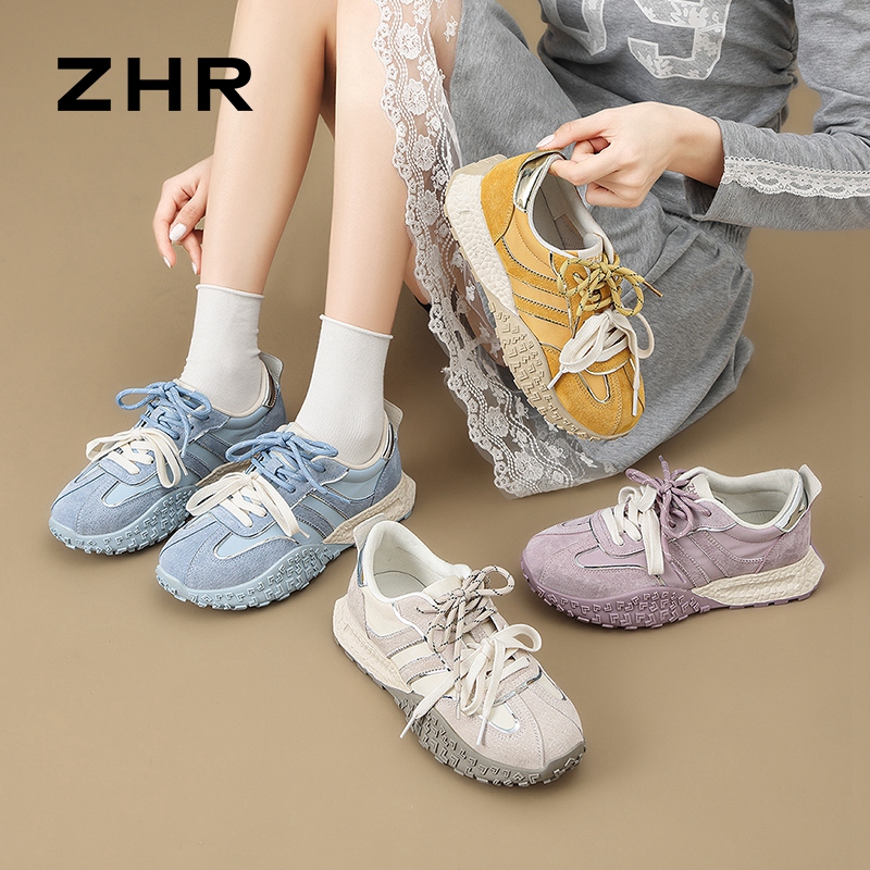 13130194.【ZHR则则】阿甘鞋圆头系带厚底女鞋[猪巴戈+雨伞布]