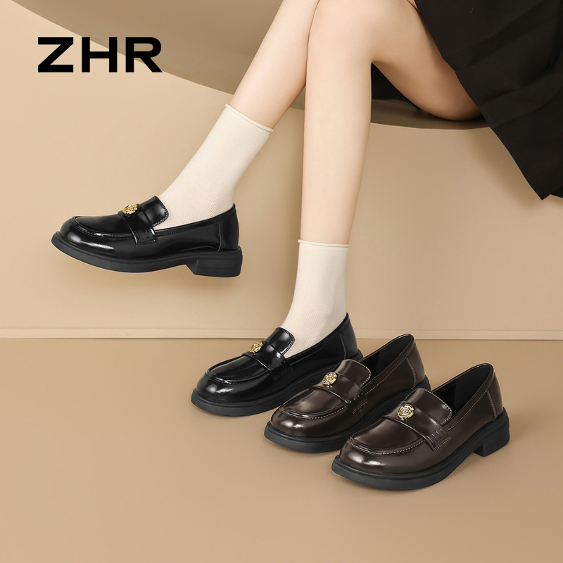 13130217.【ZHR则则】乐福鞋圆头套脚平底女鞋[超纤]