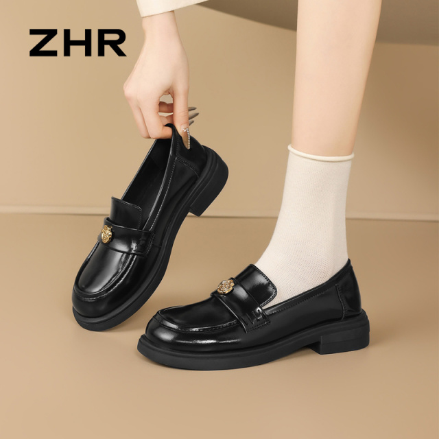 13130217.【ZHR则则】乐福鞋圆头套脚平底女鞋[超纤]