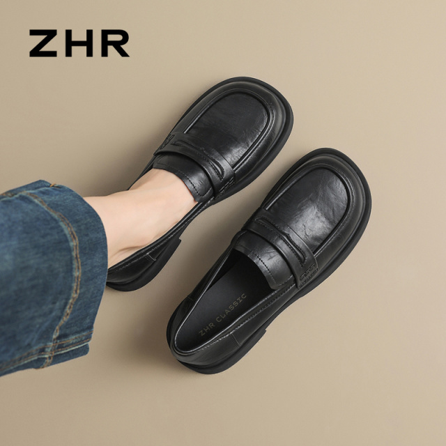 13131839.【ZHR则则】乐福鞋圆头套脚平底女鞋[PU]