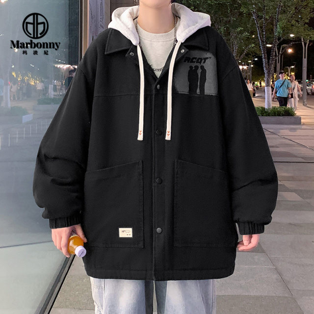 13132115.潮流男士青少年可脱卸帽保暖夹克外套