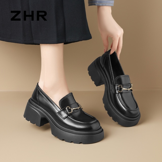 13131850.【ZHR则则】乐福鞋圆头套脚厚底女鞋[超纤]