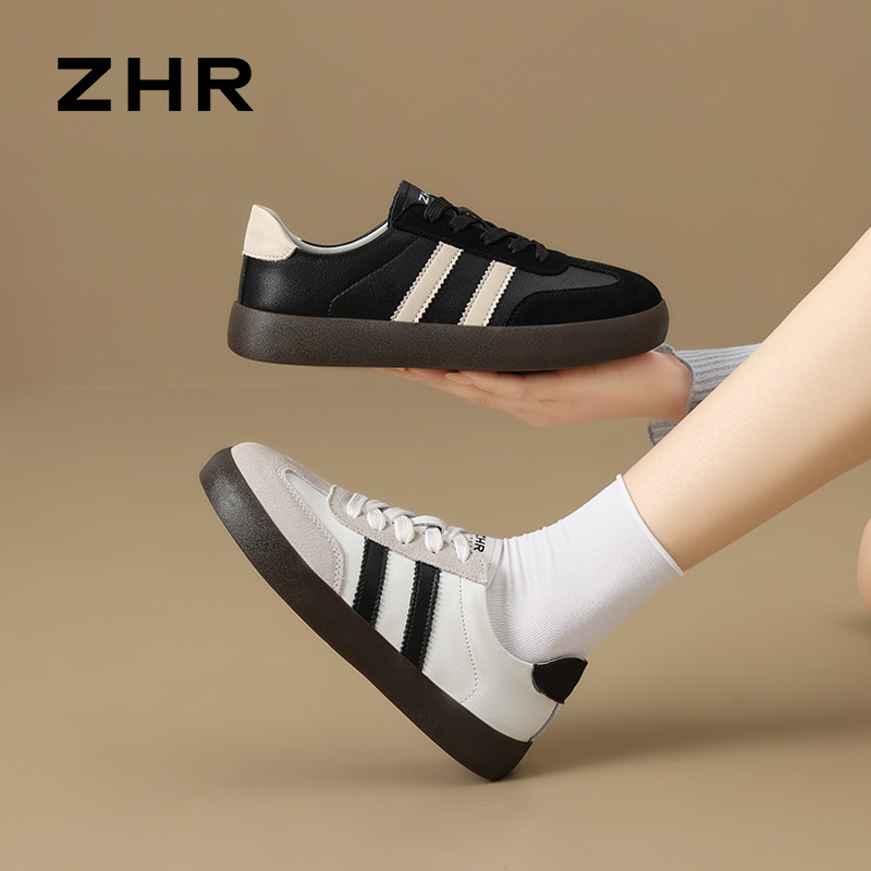 13132015.【ZHR则则】德训鞋圆头系带平底女鞋[牛剖层移膜革+牛剖层绒面革]