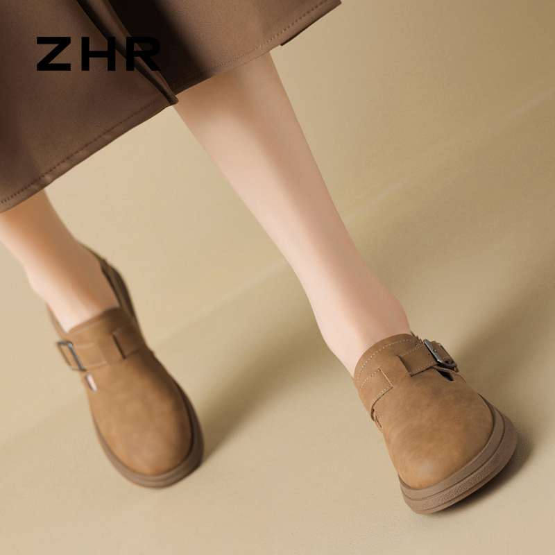 13131846.【ZHR则则】勃肯鞋圆头套脚平底女鞋[PU]