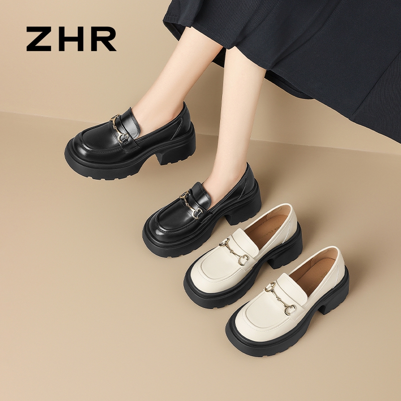 13131850.【ZHR则则】乐福鞋圆头套脚厚底女鞋[超纤]