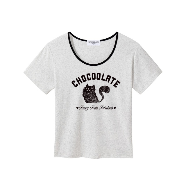 13714116.CHOCOOLATE学院风青春减龄短袖t恤夏季休闲百搭女上衣
