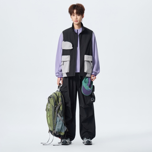 13142849.衣仕梵春秋新款男式工装马甲潮流休闲套装【衣仕梵男装QD】