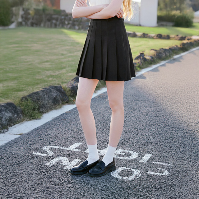 13146321.2026春装学院风百褶jk短裙女垂感显瘦高腰a字半身裙